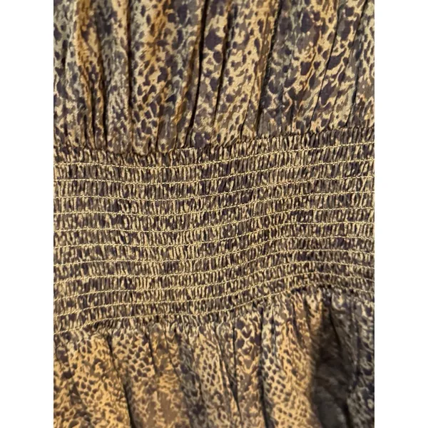 Rails Dress Womens Medium‎ Faren Sepia Python Mini Dress Smocked - Image 6