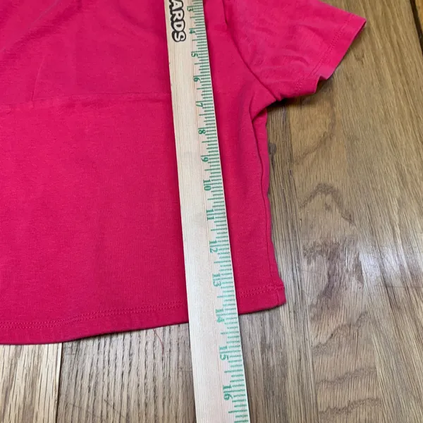 Zara Womens Pink Square Neck Short Sleeve Crop Top Tee‎ T-Shirt Size Large - Image 3