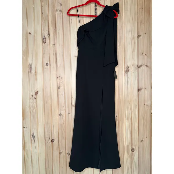 NWT Lulus Stepped Out Stunning Black One-Shoulder Mermaid Maxi Dress Party Sz S - Image 2