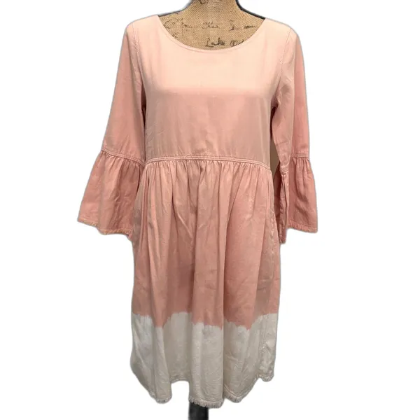 Anthropologie Holding Horses Lilibet‎ Dip Dye Dress Peach Pink Western US Size 2 - Image 2