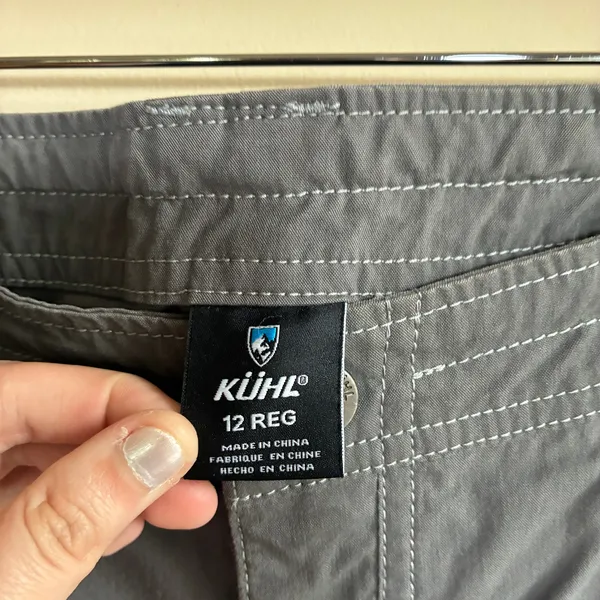 Kuhl gray heathered pants straight leg women's size 12 regular comfort nylon - Image 4