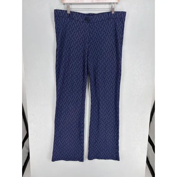 Betabrand Womens Dress Pant Yoga Pants Navy‎ Geometric Prism XL - Image 2