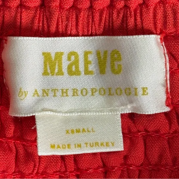 Maeve Anthropologie Strapless Red Lace Dress Size XS‎ EUC - Image 6