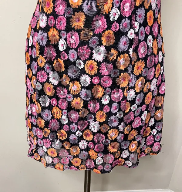 NWOT MISCREANTS Cupid Mini Dress in Orange Pink Lace - Image 6