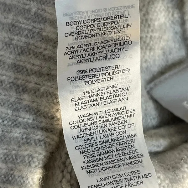 Oner Active Women's Gray Knit High Waisted Wide Leg Baggy Palazzo Sweat Pants Size M - Image 5