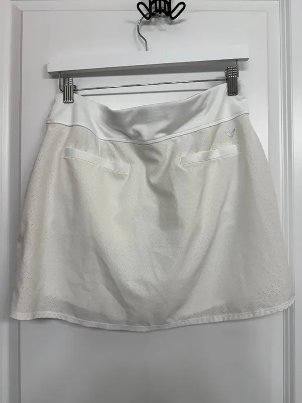 Callaway White Perforated Golf Tennis Skort Built-In Shorts Women’s M - Image 5