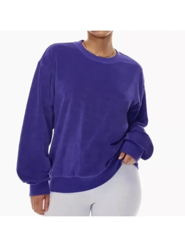TNA purple terry crewneck - Image 4