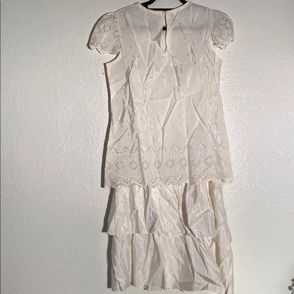 Vintage 80’s Bone White‎ Lace Dress Sise S/M - Image 2
