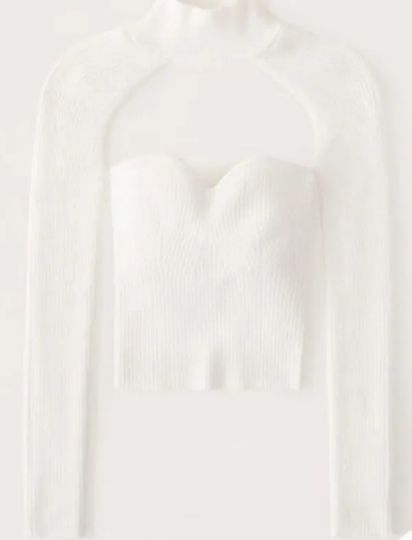 Abercrombie Sweetheart Tube Top and Shrug Sweater Set - Image 2