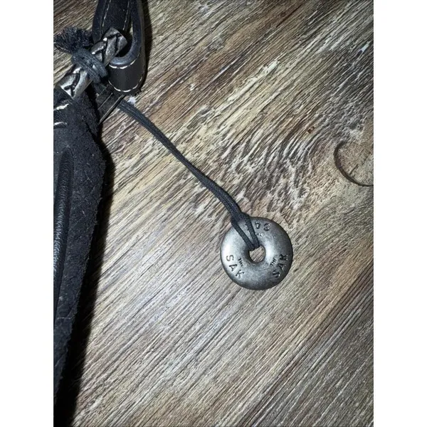 The Sak Boho Hippie‎ Black Leather Equestrian Western Shoulder Hobo Y2K Bag - Image 8
