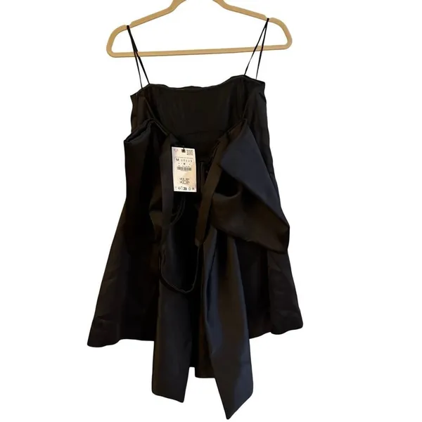 NWT Zara Big Bow Voluminous Satin Dress Sz. M - Image 7