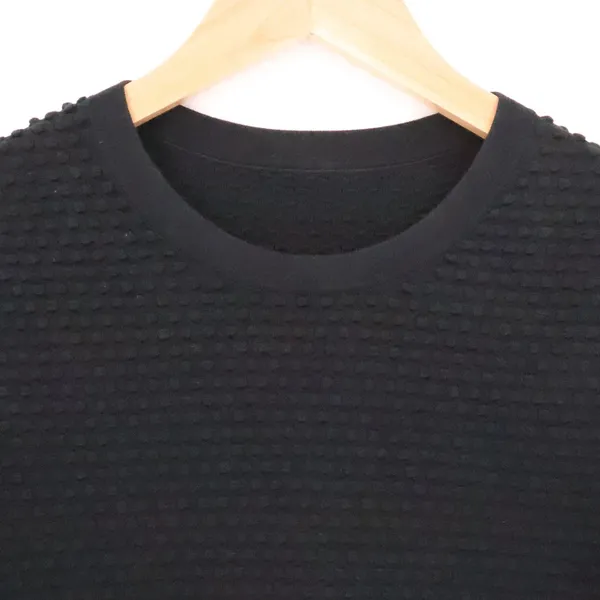 COS Textured Bubble Knit Sweater Womens Size M Black Minimalist‎ Cotton Pullover - Image 4