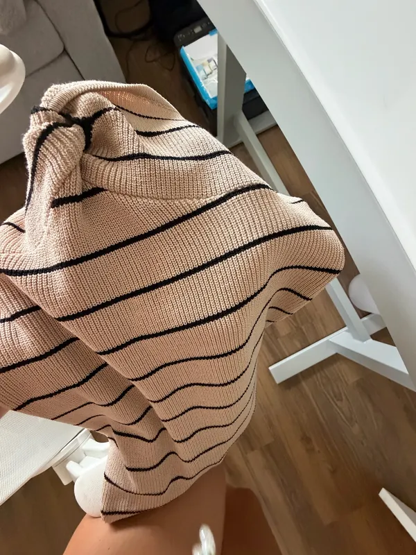 Striped Dress Tan - Image 3