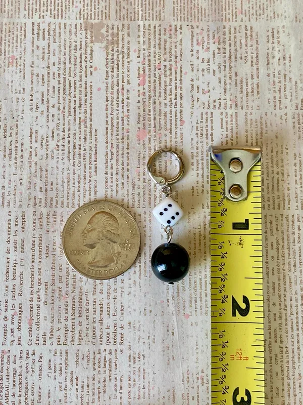 Handmade y2k funky unique dangle earrings 🌀🖤 - Image 6