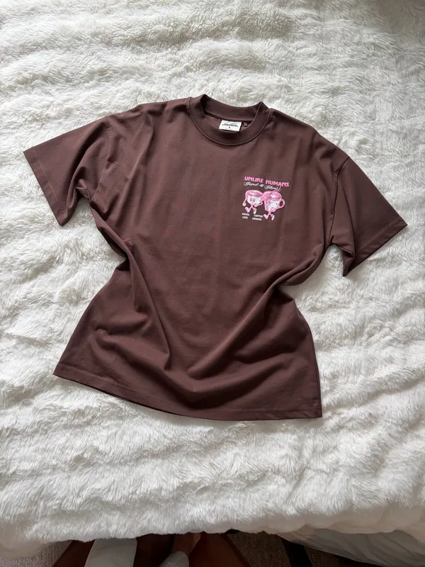 Unlike Humans Brown Graphic Tee - Image 3