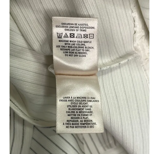 Anthropologie Maeve Dress Womens 4 Ivory Striped Fit Flare Ruffle Party Cottage - Image 9