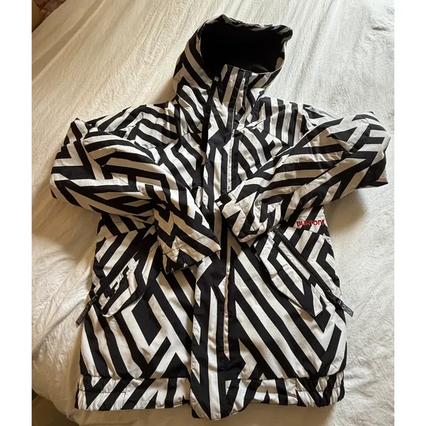 Burton Such A Deal Snowboard Jacket Black White Dryride Men Women Size XXS - Image 2