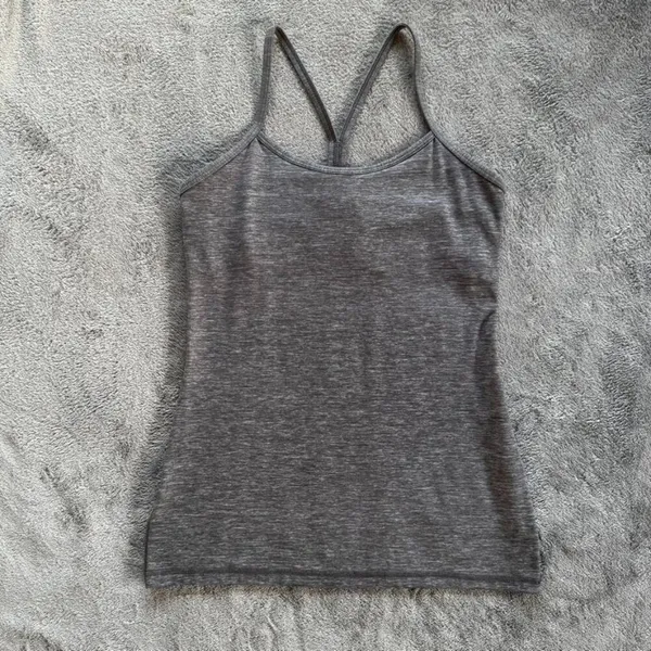 Lululemon Power Y Tank Sz 6 Gray - Image 2