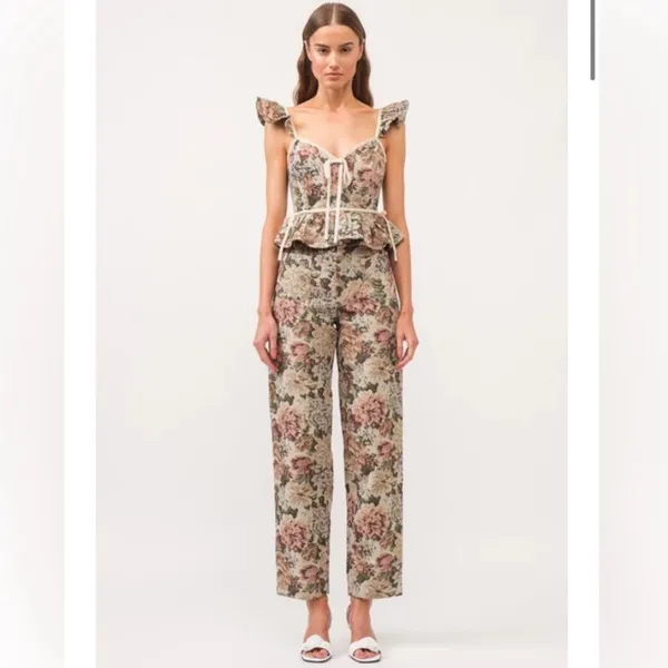 NWOT Altar'd State Floral Tapestry Corset Top - Image 9
