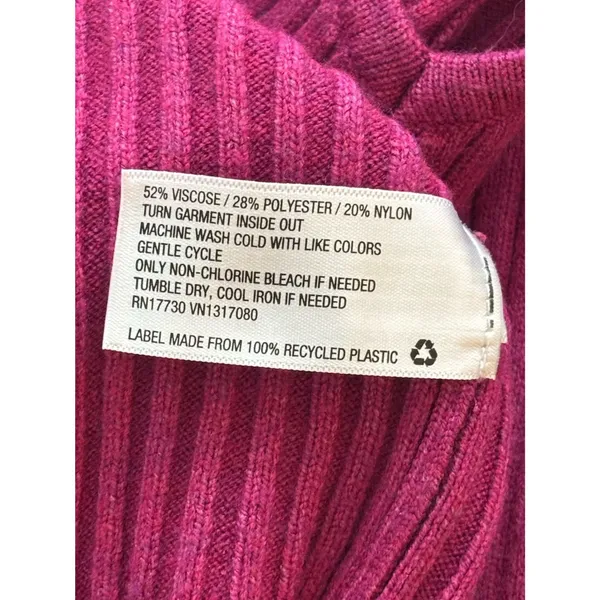 Wild Fable Pink Ribbed Sweetheart Neck Fitted Sweater Top S - Image 5