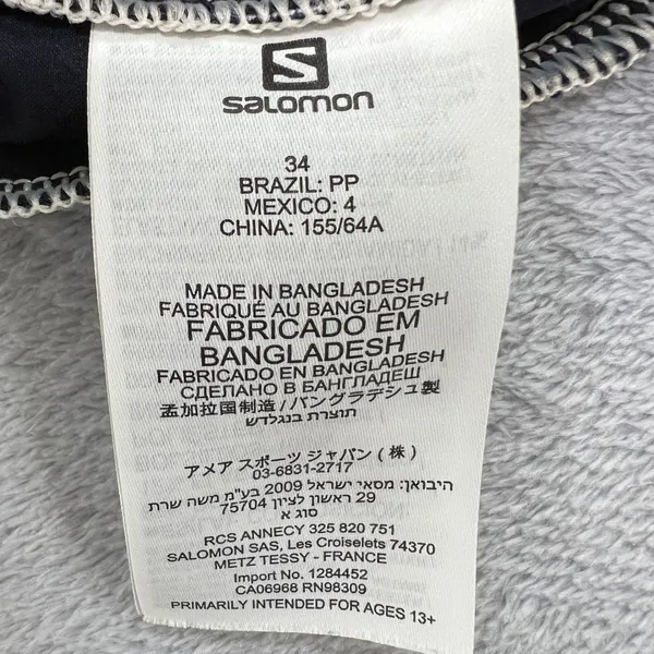Salomon Athletic Shorts Hiking Running Zip‎ Pockets Blue Black Size 4 Outdoors - Image 4