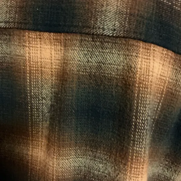 Gilded Intent Plaid Flannel Shirt XS Brown Black Button Down Buckle - Image 6