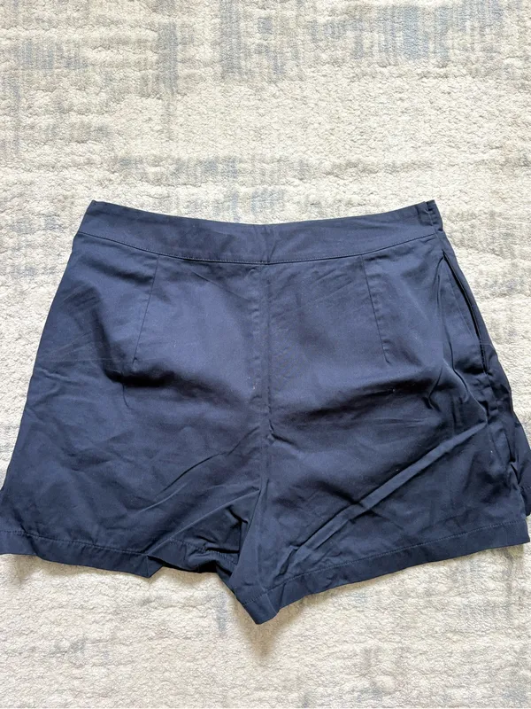 Zara Navy Pleated Mini Skort - Image 3
