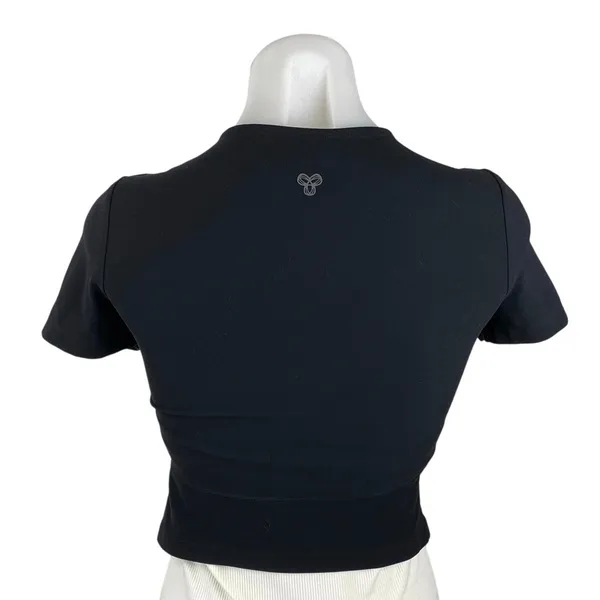 Aritzia TNA Action Women's Black Crewneck Short Sleeve Crop Tee T-shirt Top Sz S - Image 3