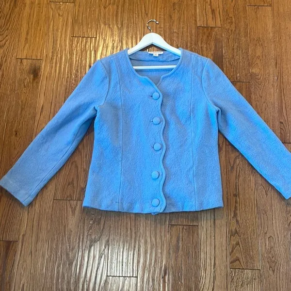 Pendleton Vintage 100% wool scalloped button front blazer XL - Image 6
