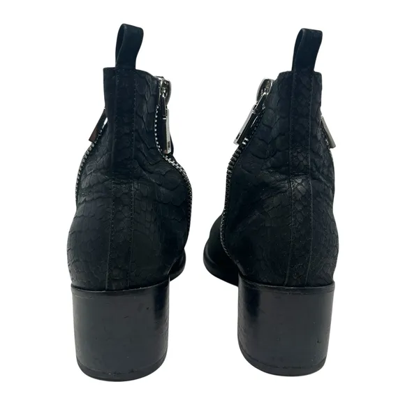 Jeffrey Campbell Ibiza Boone Chelsea Boots‎ Croc Embossed Suede Black US 8 - Image 6