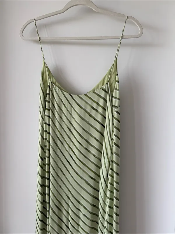 Summer Away Green Striped Slip Dress - Lightweight Summer Maxi - Image 4