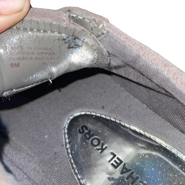 Michael Michael Kors Allie Trainer Sneakers Gray Suede Silver Metallic Size 9 - Image 8