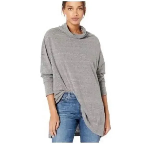 ✨Free People Bella Vista Oversized Sz Medium Tunic Top in Charcoal✨ - Image 5