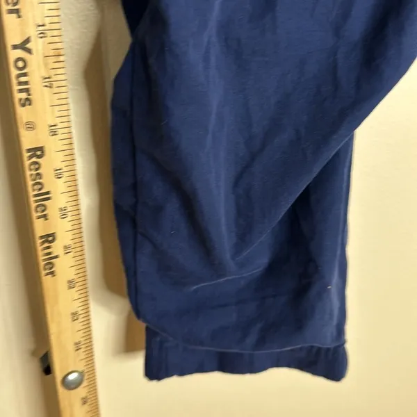 Vtg‎ Nike 90s ladies navy blue cotton athletic lounge pants size 24”medium - Image 6