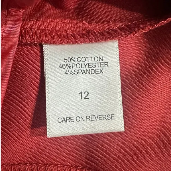 7th Avenue Design Studio NY&Co. Mini Skirt Women's 12 Terracotta Button A-Line - Image 4