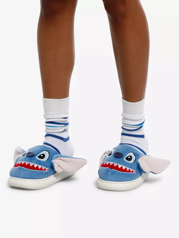 Disney Stitch Figural Plush Slippers - Image 2