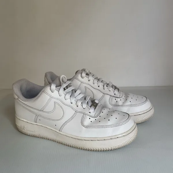 Nike Air Force 1 ’07 White Women’s Size 8 Leather Sneakers DD8959-100 - Image 7