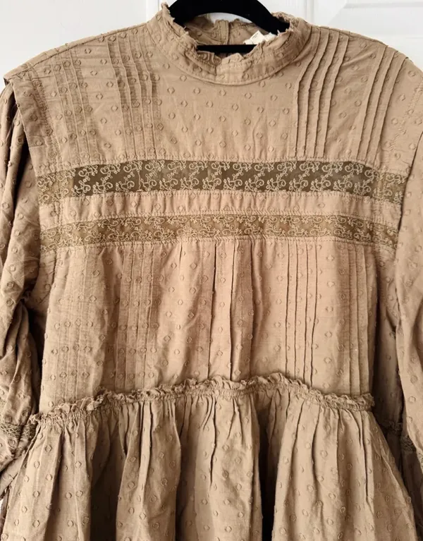 Anthropologie Pilcro Mock-Neck Swing Mini Dress, Size L - Image 11