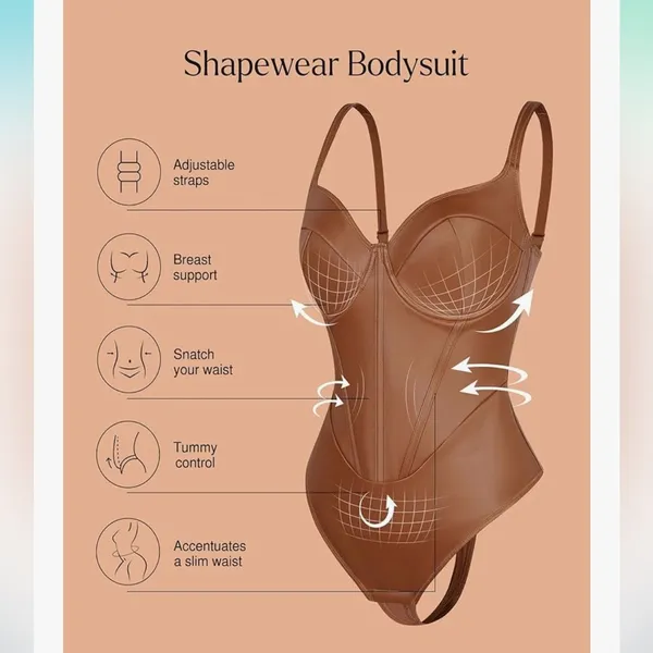 Popilush Leather Corset Bodysuit for Women Shape-wear Corset - Image 6