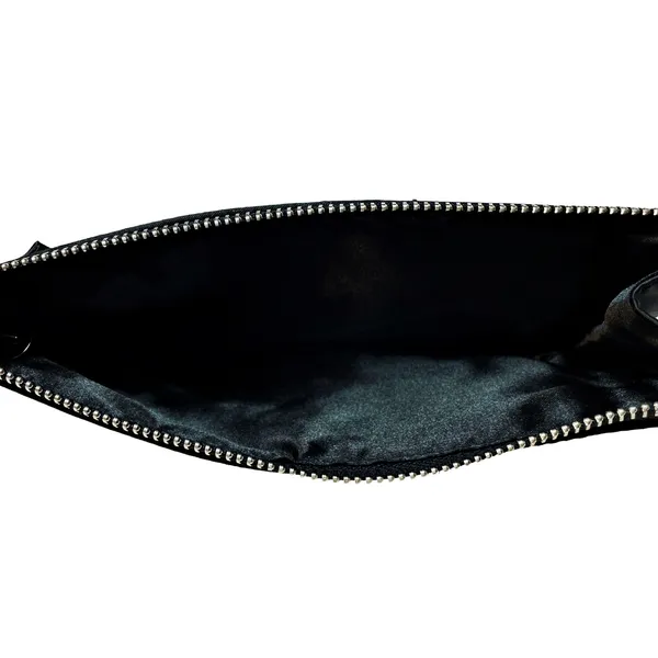 Victoria's Secret Black Sequin Zip Clutch Evening Party Holiday 5x9" - Image 3