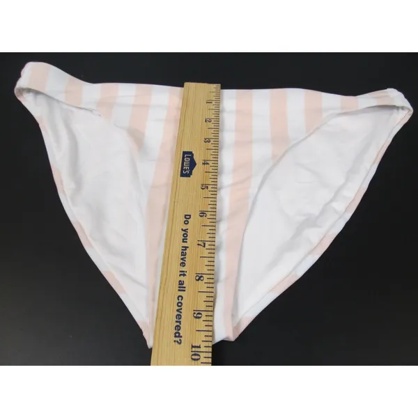 Victoria’s Secret PINK Iconic Stripes Cheeky Bikini Bottoms Pink White | Size L - Image 9