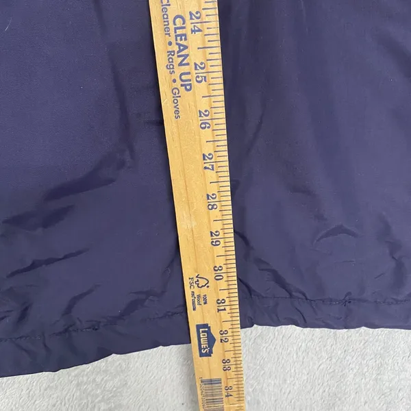Lands End‎ Coat Womens Medium Blue Full Zip Outdoor Wind Check Nylon - Image 3