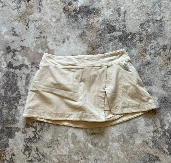 FP Movement by Free People Cream Athletic Skort with Side Slit - Image 4