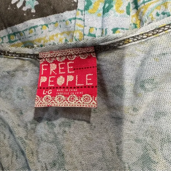 Vintage Free People 100% Cotton Long Sleeve Top – Size Large - Image 9