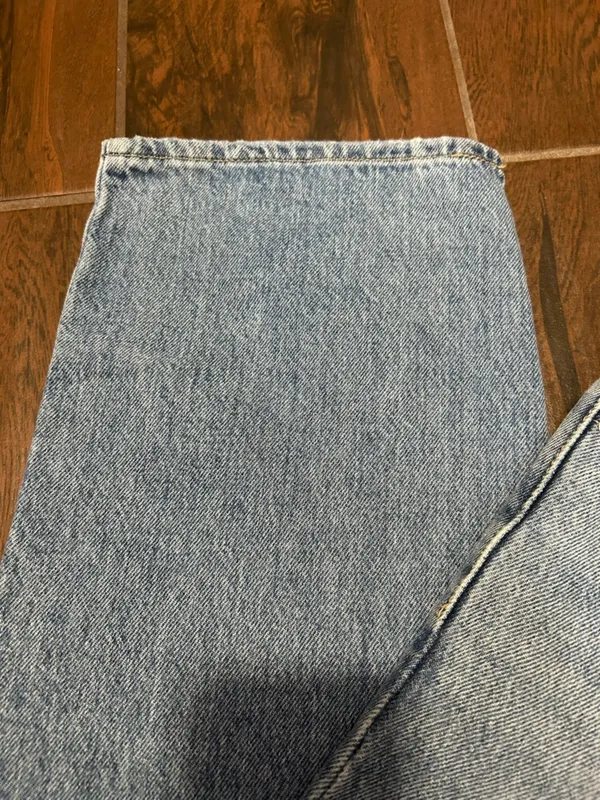 Levi’s 94 Baggy Distressed Mid Rise Straight Leg Denim Jeans - Image 2