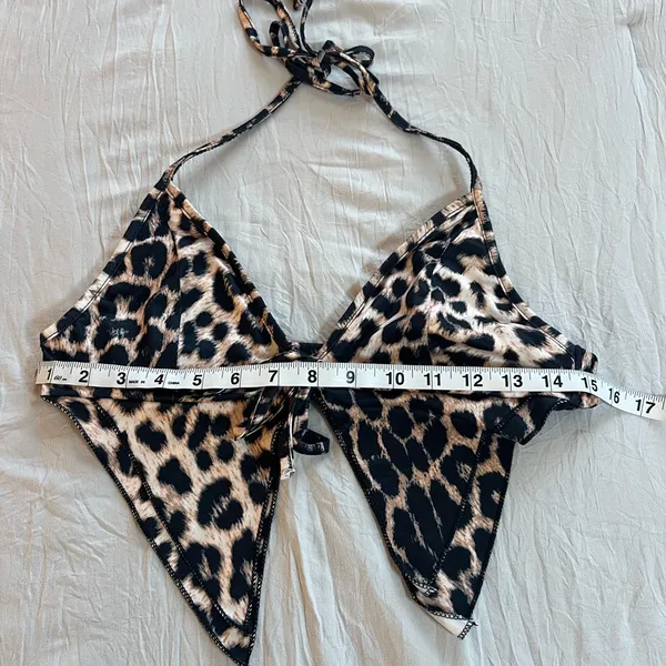 Women Leopard Print Halter Top‎ and Skirt Set Size M - Image 5