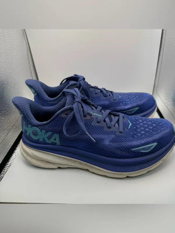 Hoka Women's‎ Clifton 9 Running Athletic Shoe Sneaker Cobalt Blue Comfort 7 - Image 3