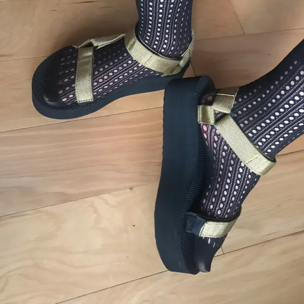 Teva Gold Platform Sandals - Image 3