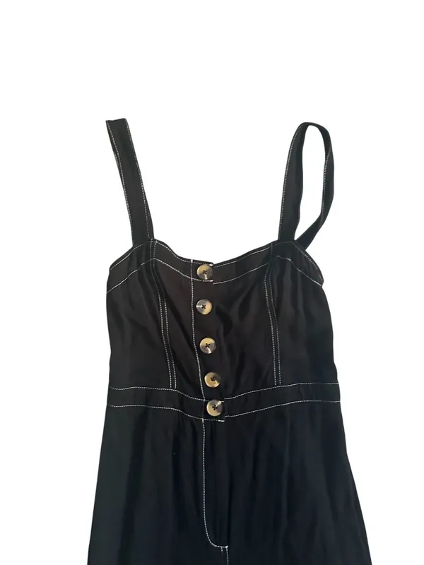 ABERCROMBIE & FITCH Black Buttoned Jumpsuit Size XXS - Image 8