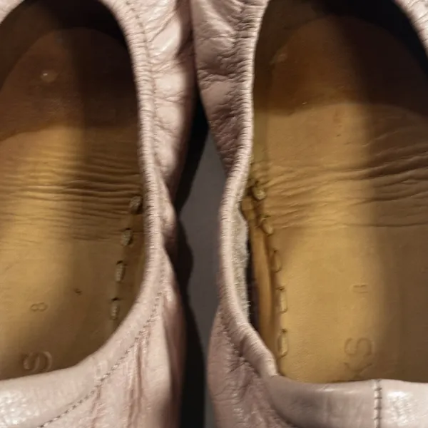 Tieks Blush Pink Leather Foldable Travel Ballet Flats Shoes Size 8 - Image 5